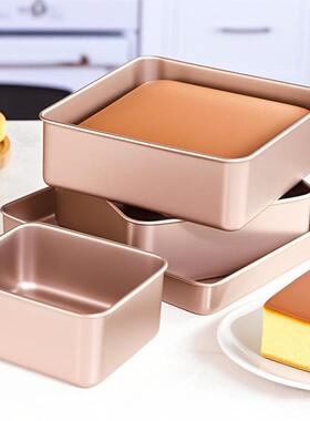 古早蛋糕模具不粘加高加深正方形水浴套装家用烤箱烘焙面包工爆款