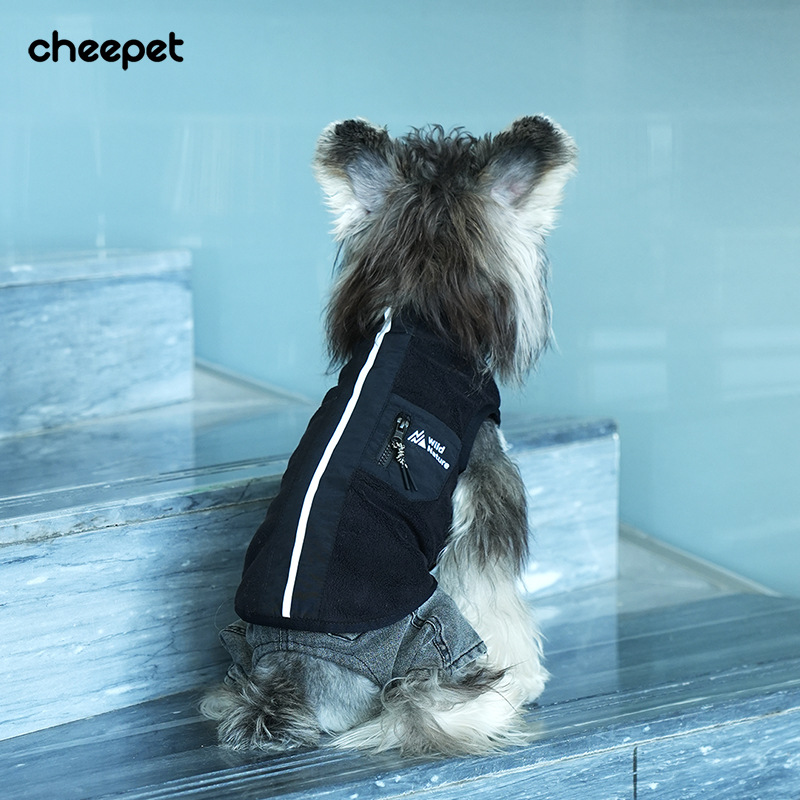 趣派宠物加绒保暖无袖马甲