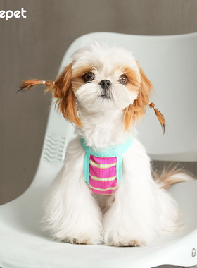 趣派宠物狗狗衣服小型犬吊带背心可爱家居服春秋泰迪贵宾比熊衣服