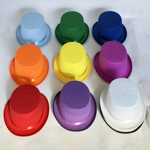 林肯高帽表演舞魔术师帽子儿童11cm高林肯帽爵士帽高礼帽法国高帽