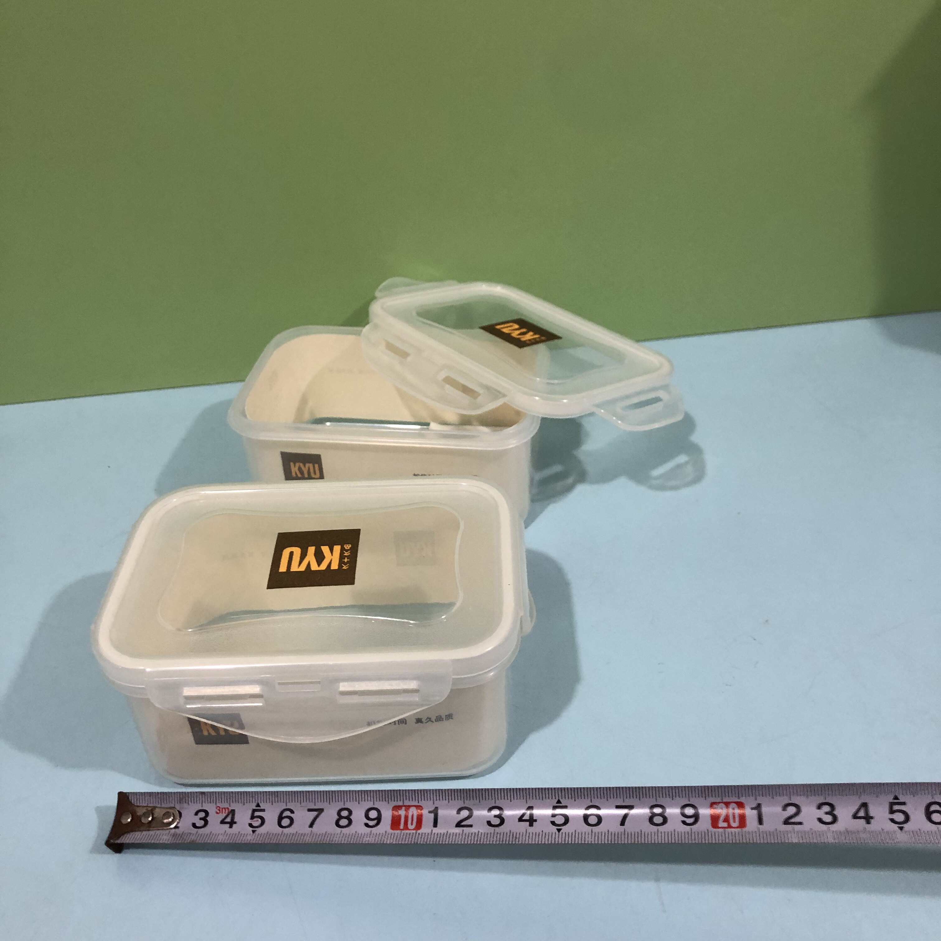 久品3023长方600ml保鲜盒微波炉加热防漏饭盒食品收纳盒密封盒