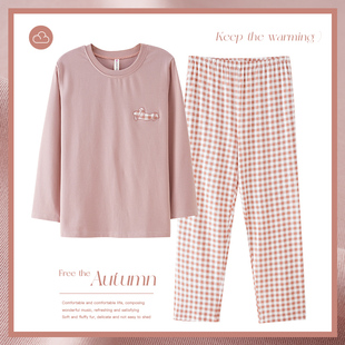 妈妈睡衣女春秋季纯棉长袖薄款套头中年妇女士家居服全棉大码套装