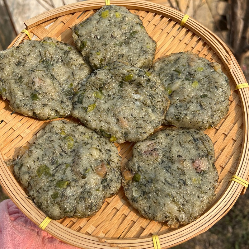 野菜蒿子粑粑大别山清明粿