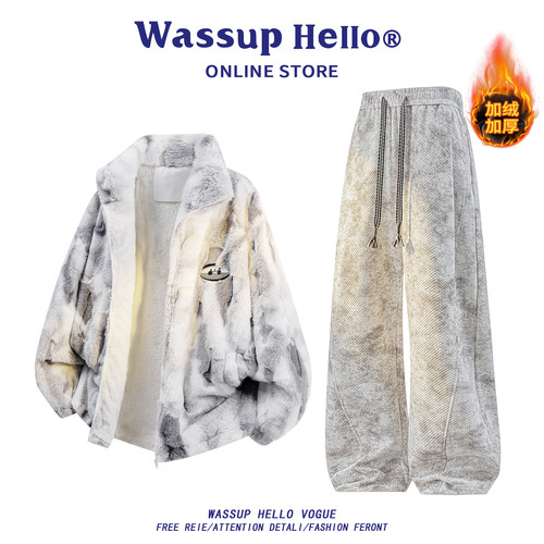 WASSUPHELLO2025秋冬立领外套男