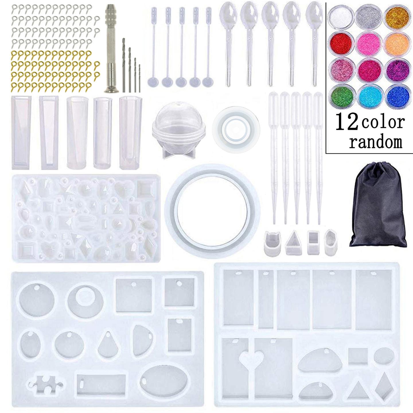 水晶滴胶模具套装手镯吊坠饰品