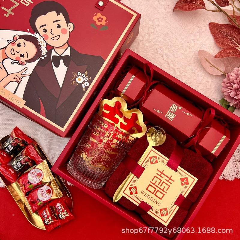 品结215-7婚喜糖礼盒礼成品含糖果回礼订套婚伴手实用礼装