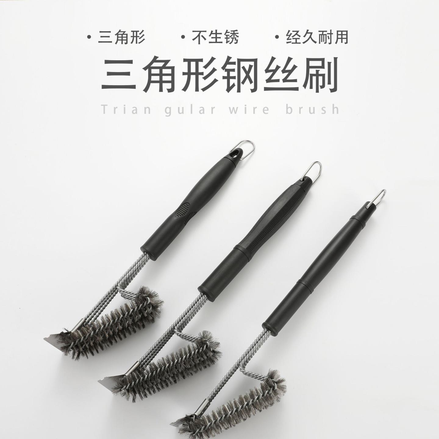 不锈钢烧烤网清洁刷18寸三层