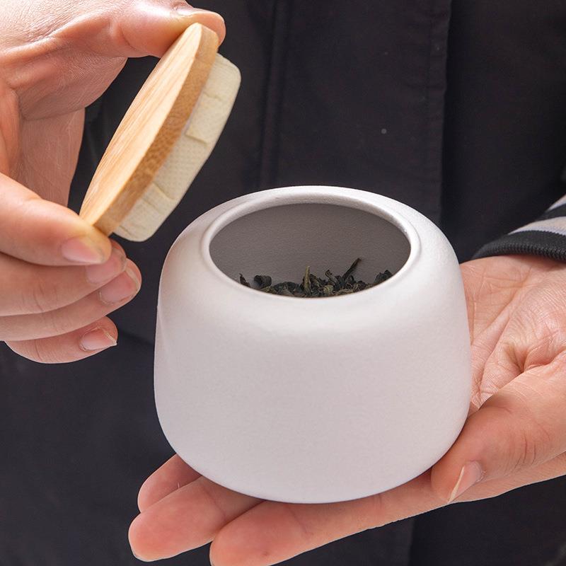 复古瓷迷你小号春陶瓷茶叶罐密封罐茶罐储存罐收纳罐001空罐l陶og