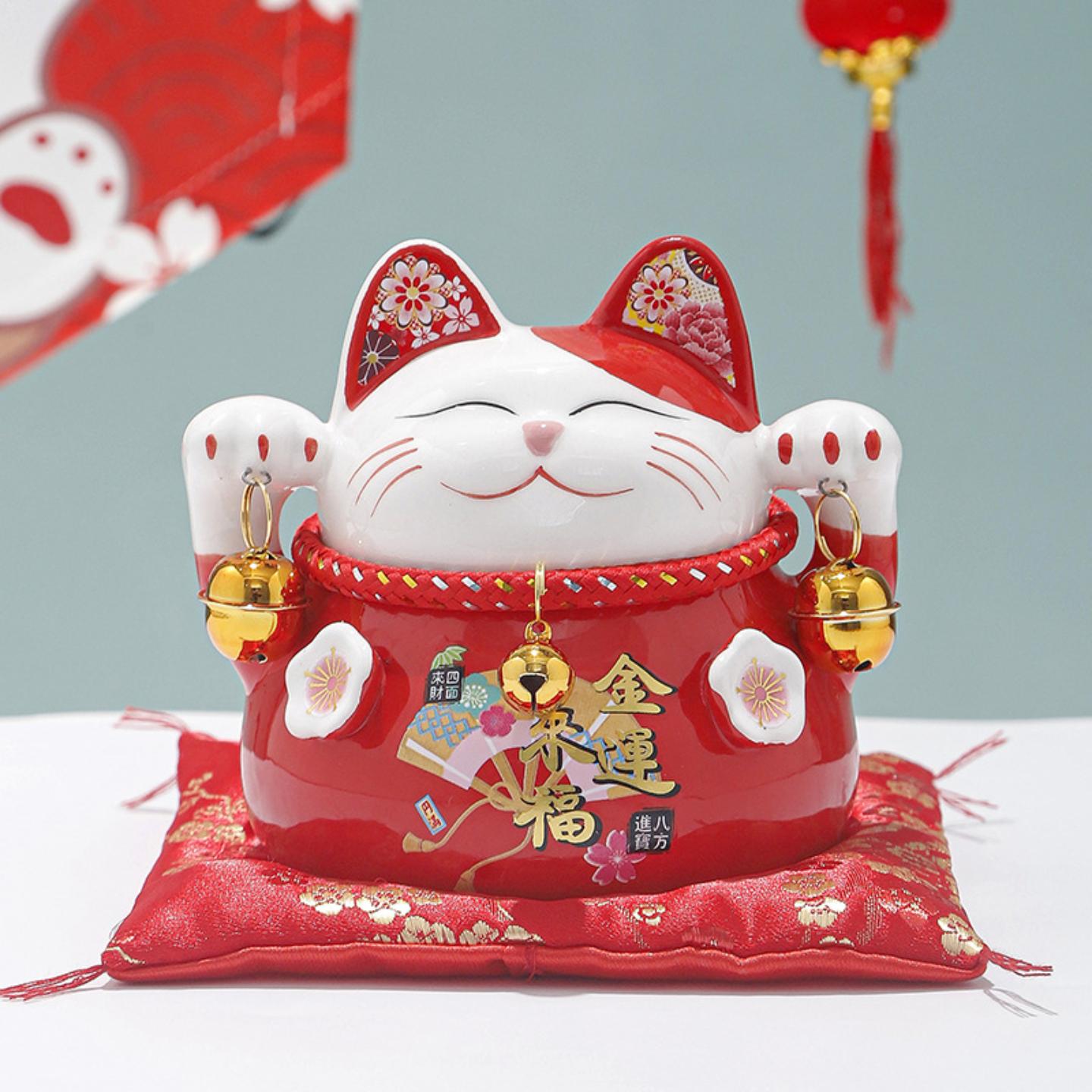 招财猫小摆件陶瓷创意礼品家居