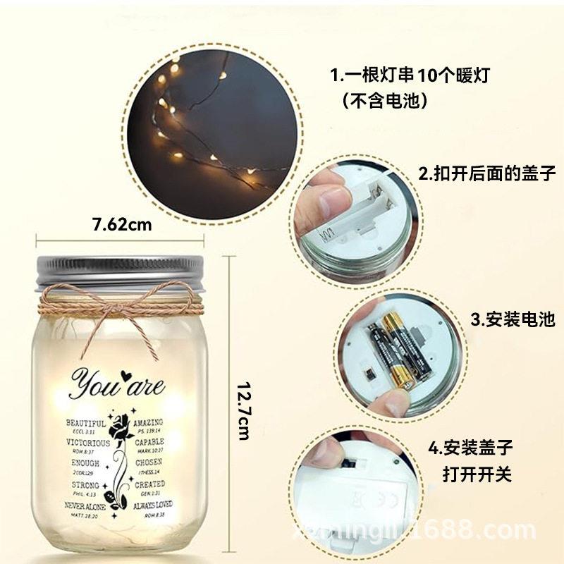 方玻璃梅灯森透明LED小夜灯创意氛围照明ML-BLP-M圆节日装饰物礼