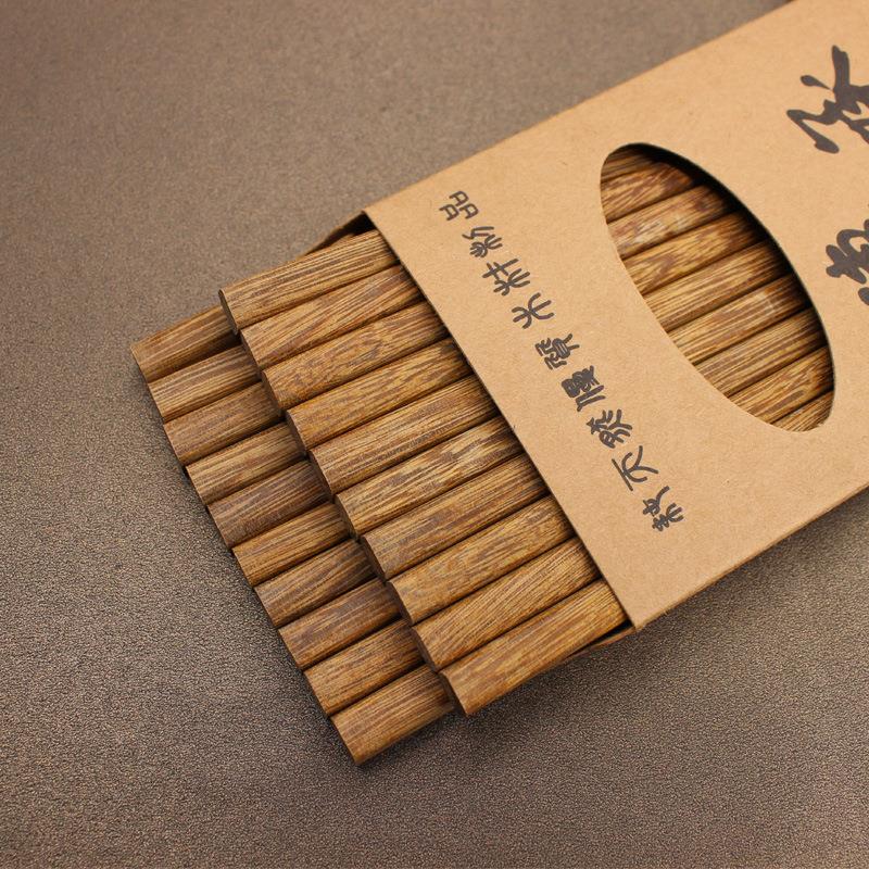 无包邮刻字鸡翅木红檀木筷子家木用滑防无漆无蜡木质快子实具餐铁