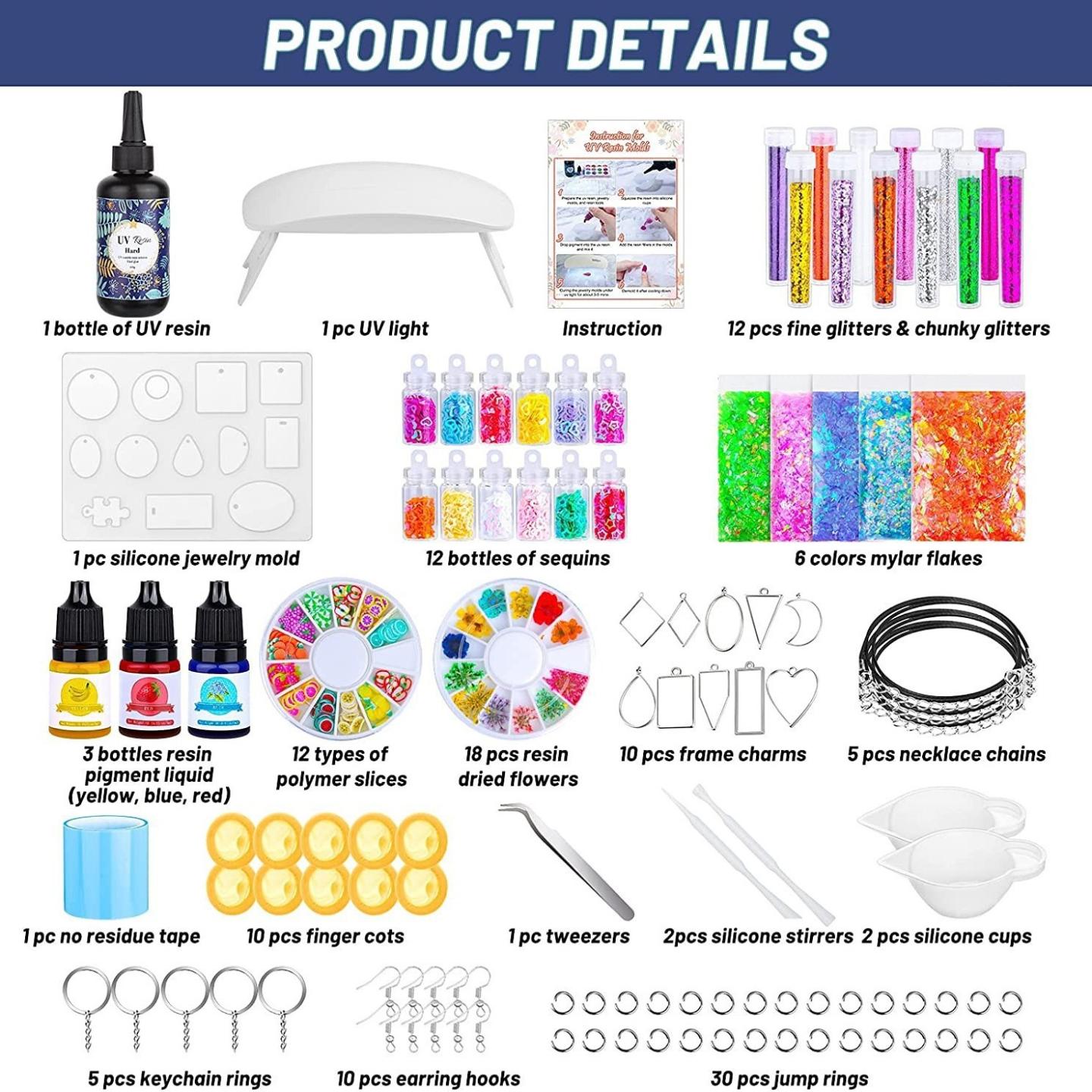 148件套diy水晶滴胶模具组合工具