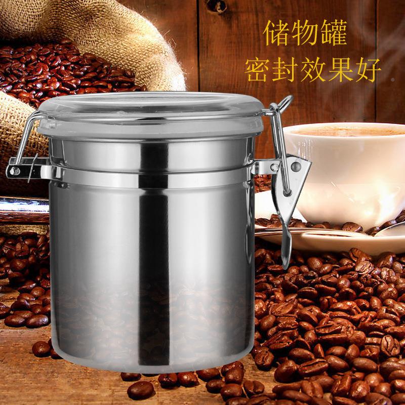 厂家不锈钢密封罐咖啡豆罐/茶罐储物糖果食叶品保鲜零食收纳罐
