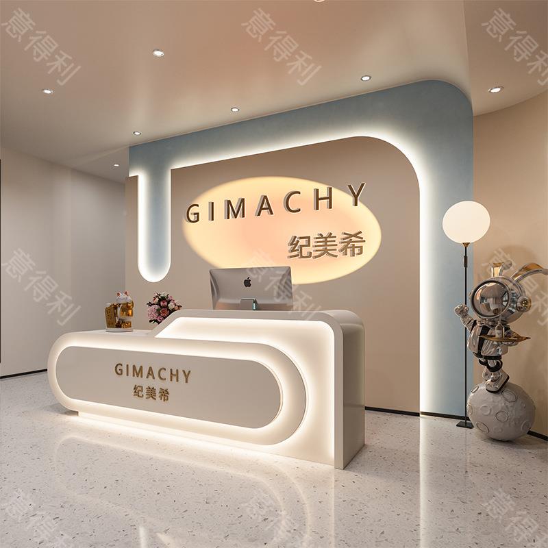 美容店院收银广州台厂生产前/台接待台烤漆前台桌服装店奶茶工吧