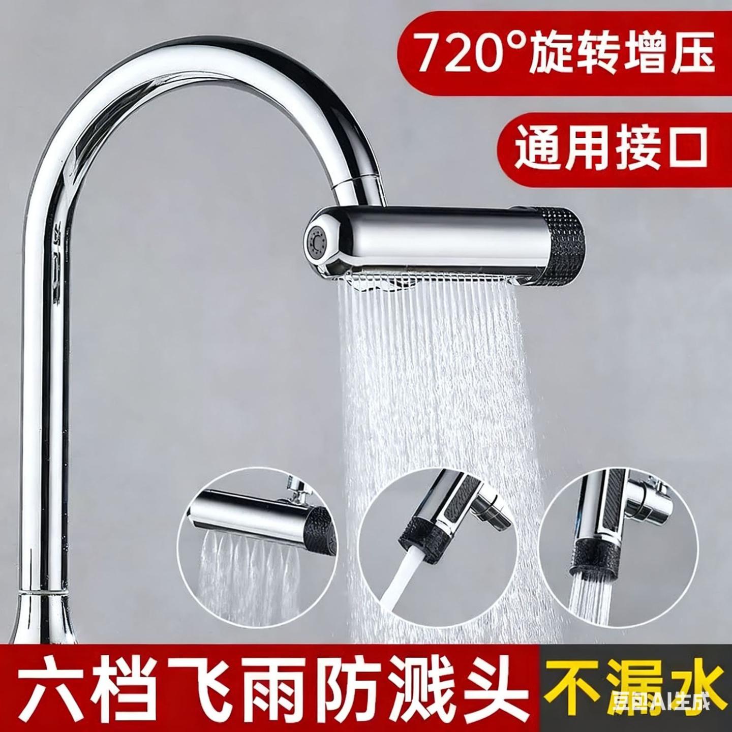 水龙头延长管厨房家用万向水龙头防溅水嘴水龙头延伸器增压多功能