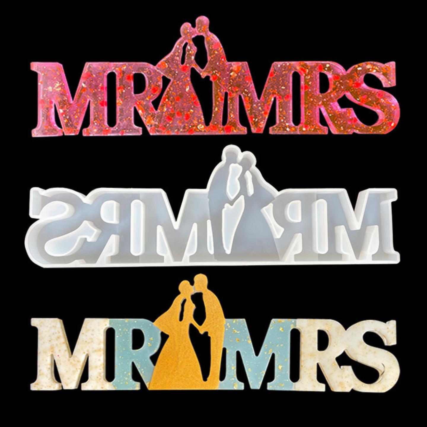 diy水晶滴胶MR&MRS婚礼道具英文