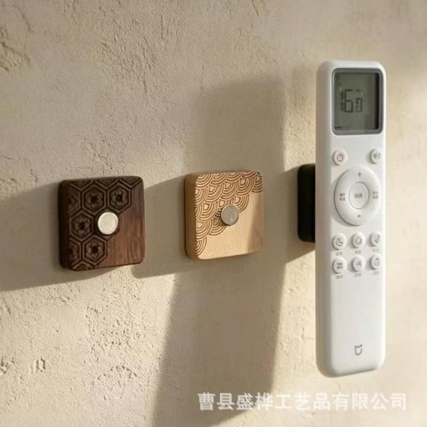 现货木质壁挂式免打孔收纳挂钩