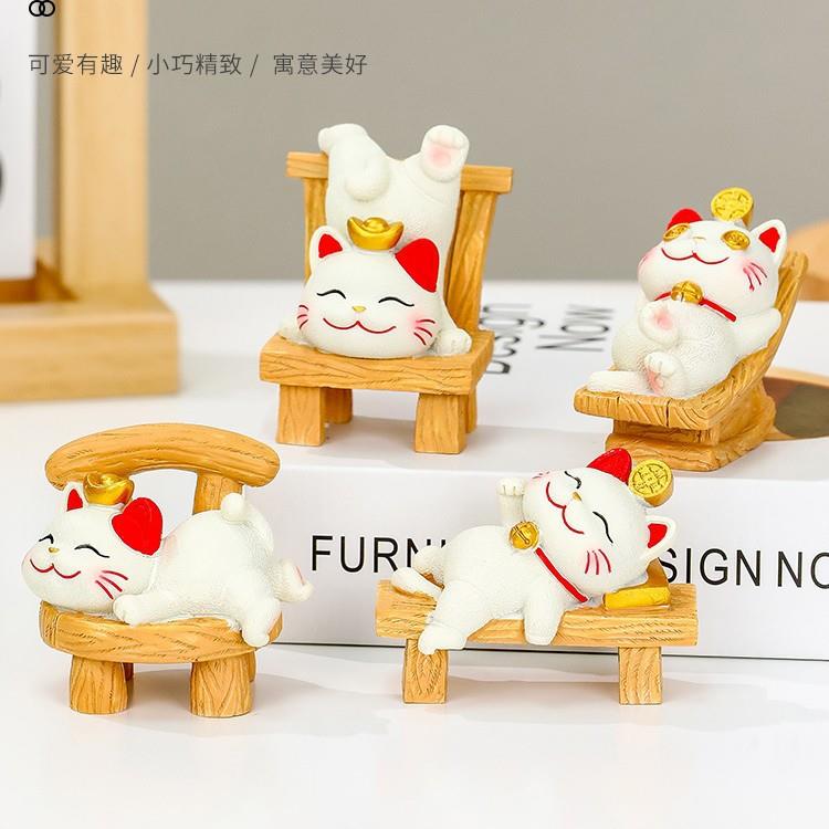 D-ZCMX-0招财品猫摆件礼树脂工艺意品桌面可爱手工装饰2026新款创