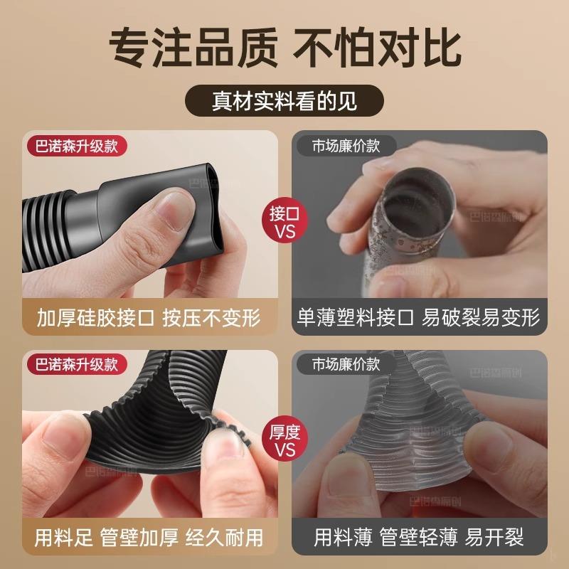 溢厨洗菜配盆水槽水管单双盆房下水管/排水管加长软管防漏溢水口