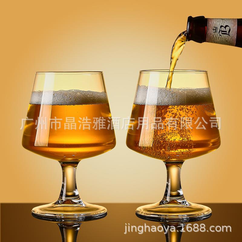 精酿啤酒扎杯玻璃杯R0矮脚大肚北欧家用白兰地杯啤杯创可艺玻璃杯