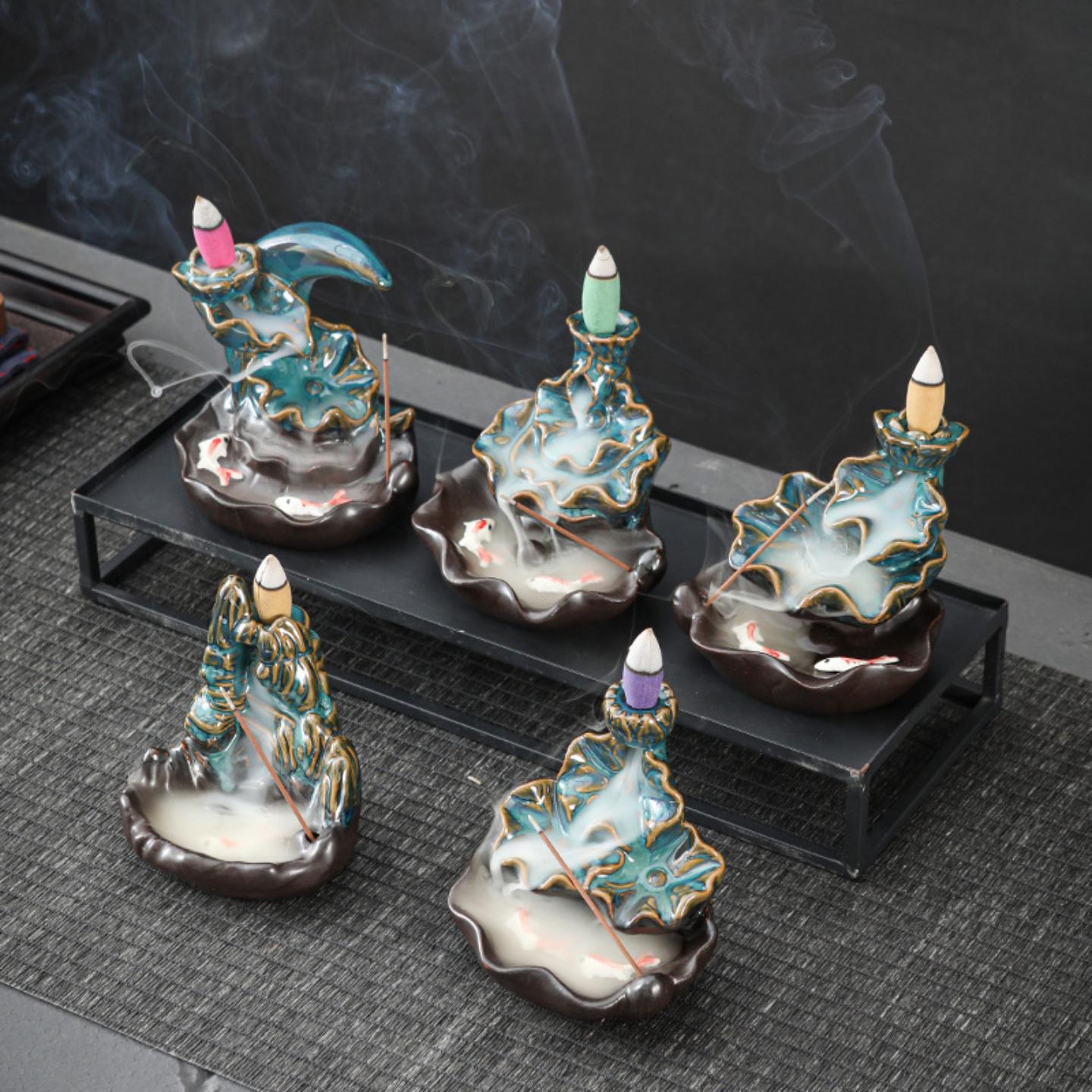 新款倒流香炉创意家居摆件陶瓷炉
