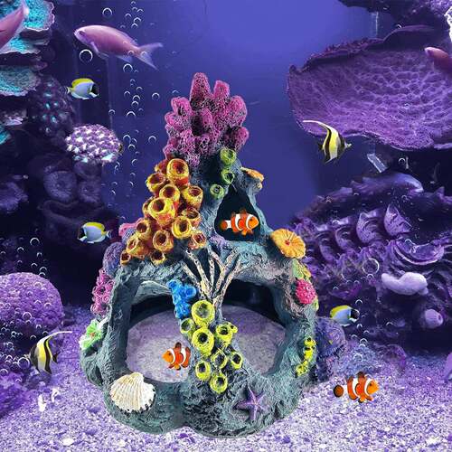 水族鱼缸造景装饰套餐珊瑚岛海螺