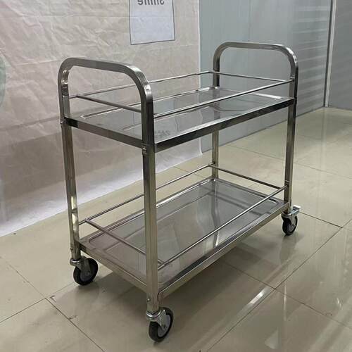 加厚不锈钢餐车移动小推车酒店商业酒水车推车摆地摊车地摊小推车