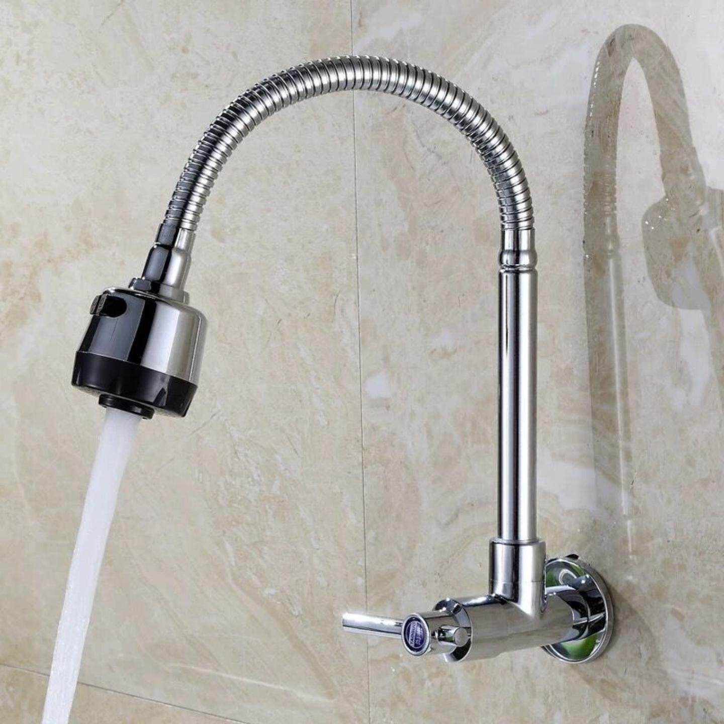4分厨房入墙式单冷水龙头可旋转