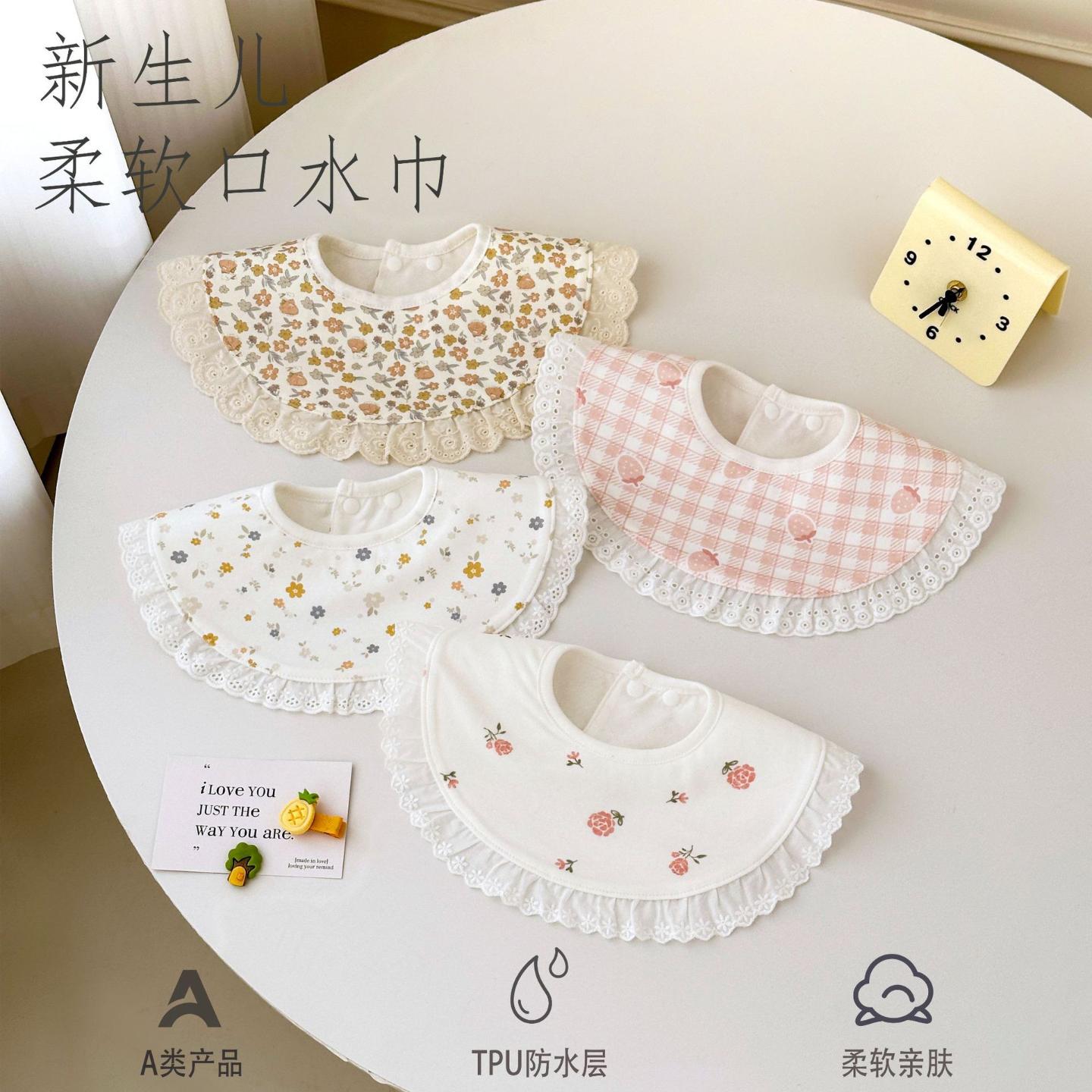 四季新款A类新生儿宝宝棉花边