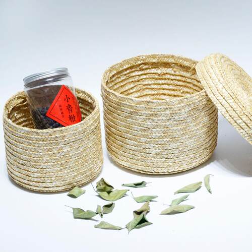 草编收纳筐玩具桌面化妆品收纳篮