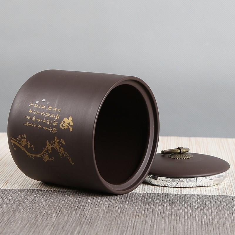 xF76TS755yt紫砂普洱茶储存茶缸桶茶饼大号茶盖灌带绿茶红茶茶叶