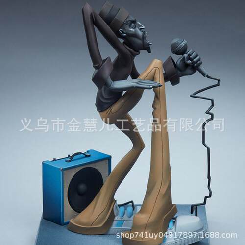 嘻哈雕元素塑Te ElemeSZ808050n艺ts Of HhipHop术家雕像DJ霹雳舞
