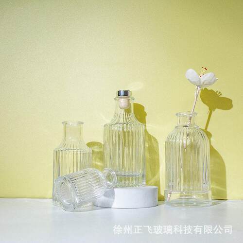 肚香薰019圆柱马形香薰罗竖纹香薰玻璃包装空家用大柱卧室件挥