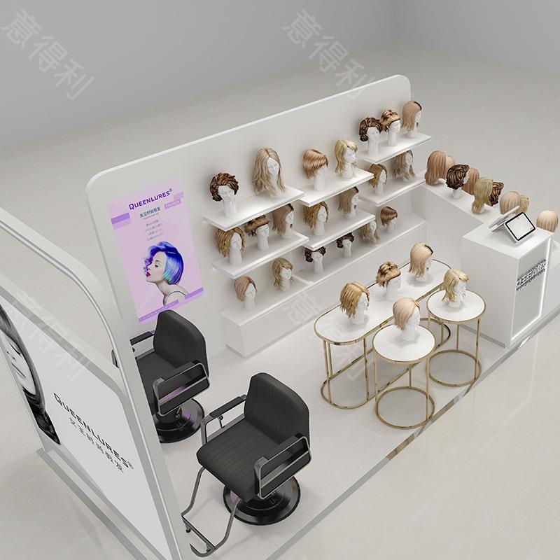 源示头工厂直发色假发店展示柜整店/设计列货架特造型染发膏展陈