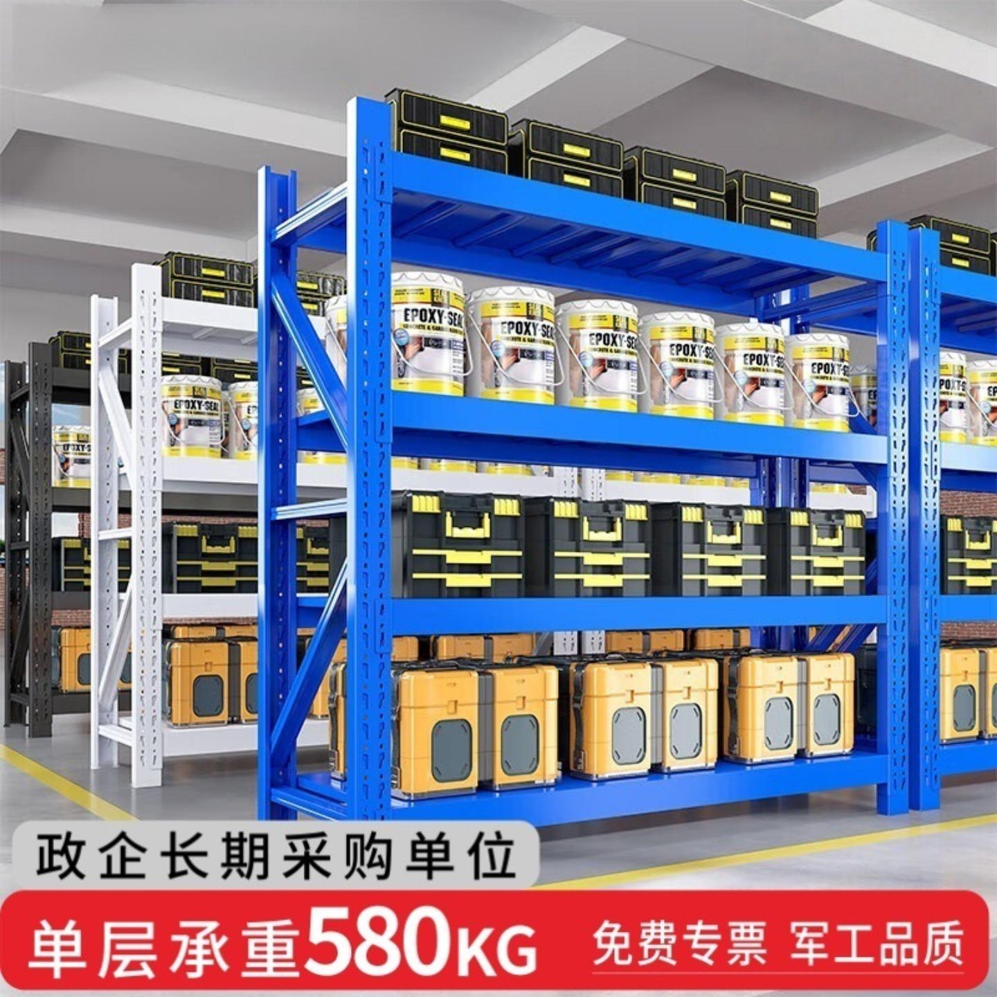 仓储货架置物架多层家用靠墙储物架仓库重型超市车库储物间收纳架图片