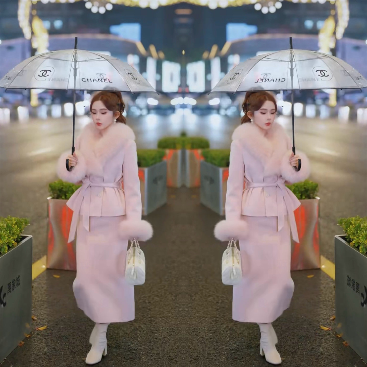 高级感洋气女装2025年秋冬新款毛领系带毛毛袖毛呢半身裙时尚套装,女装/女士精品,时尚套装,淘宝优惠券,粉丝福利购,淘宝优惠卷