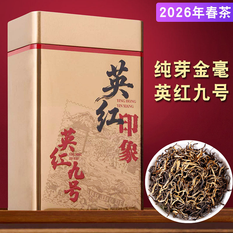 小金毫 英红九号英德红茶特级1959蜜香型茶叶500g礼盒罐装