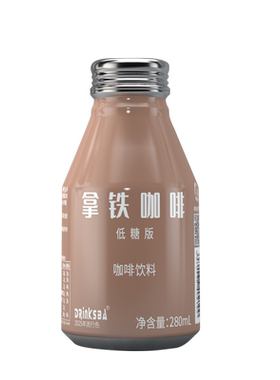 Drinksba 低糖拿铁咖啡280ml铝罐
