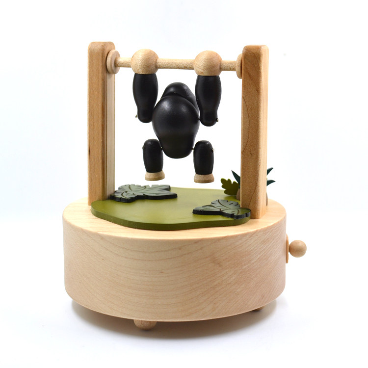 대만 SENHUO 나무 재미 뮤직 박스 뮤직 박스 GORILLA GIBBON 친구 동료 크리스마스