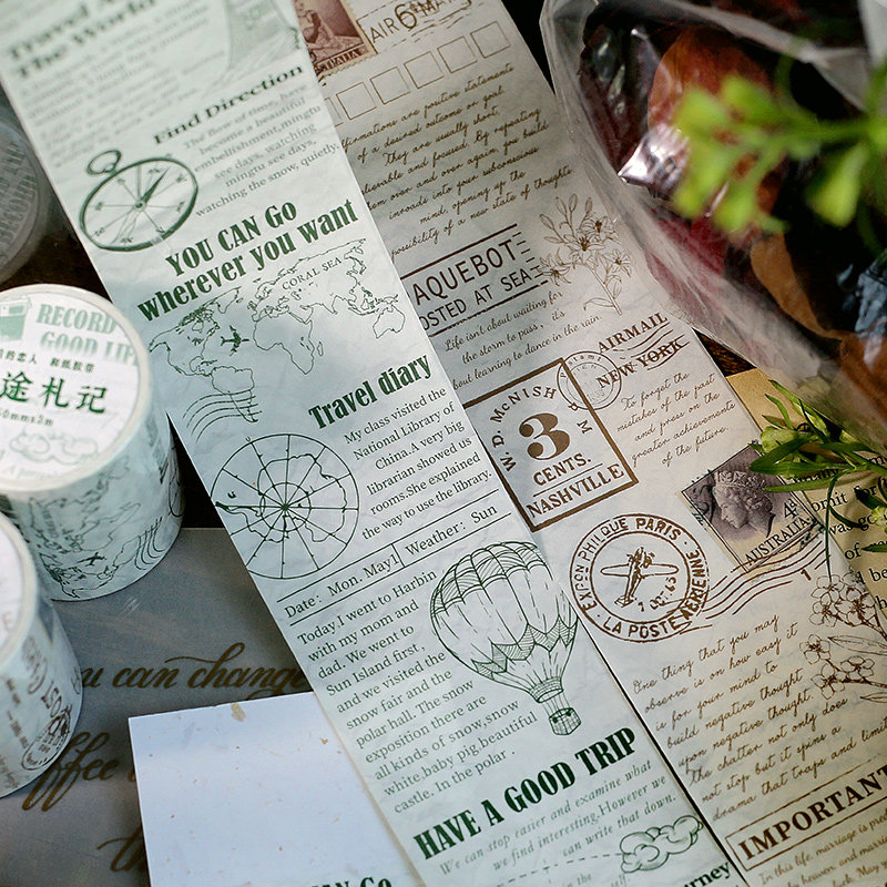 系列浪漫文艺风手账素材拼贴打底百搭胶贴怀旧欧美风格贴画贴纸海报风