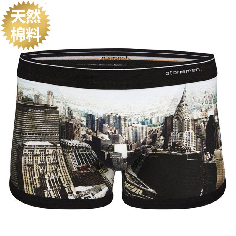 stonemen【源自澳洲】男士平角内裤纯棉四角短裤男友礼物--纽约,女士内衣/男士内衣/家居服,男平角内裤,淘宝优惠券,粉丝福利购,淘宝优惠卷