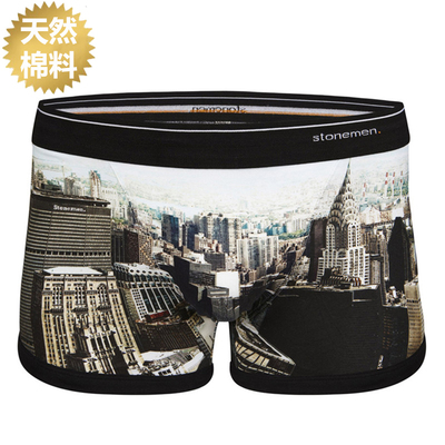 stonemen男士平角内裤纯棉内裤男
