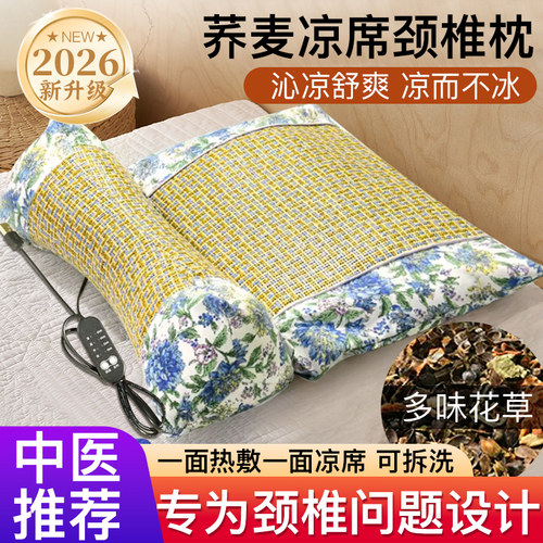 【抖音同款】荞麦凉席枕头可热敷