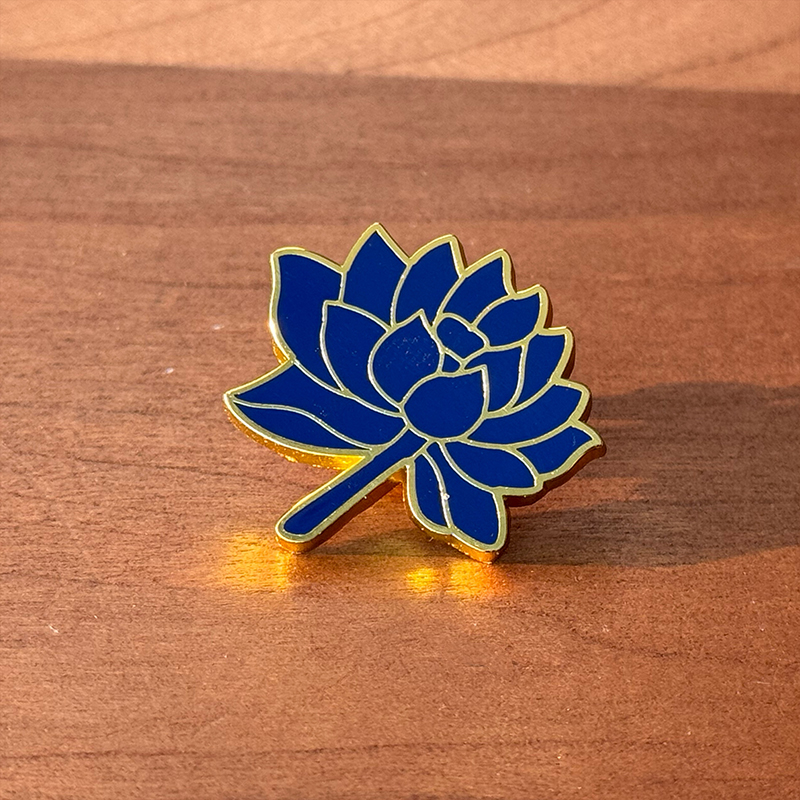 蓝莲花胸针胸章 许巍无尽光芒巡演装饰品 领针 小别针金属配件