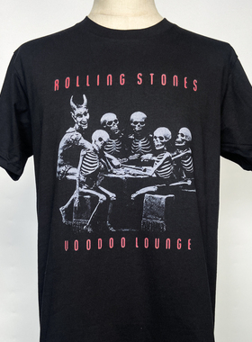 滚石The Rolling Stones摇滚乐队印花T恤短袖宽松半袖纯棉圆领