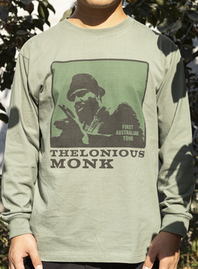 Thelonious Monk Tshirt 塞隆尼斯.孟克 爵士乐印花纯棉长袖T恤