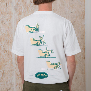 Friends我们不是朋友印花T恤纯棉圆领宽松tee Not Are