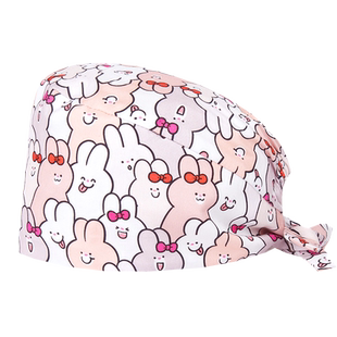 南欧鱼手术帽女纯棉医生工作帽护士圆帽小花帽手术室专用帽透气男