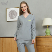 南欧鱼手术室衣服隔离洗手衣女长袖 刷手服美容高端医生工作服韩版