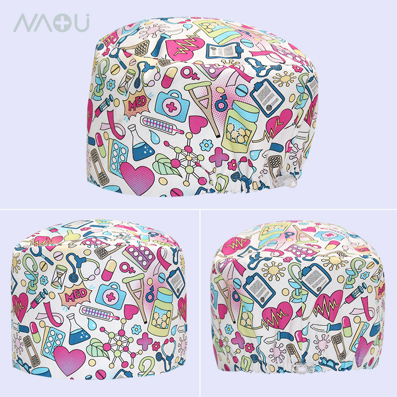 南欧鱼手术帽口腔牙科手术室男女